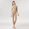 Women's Class A Fleece-Lined Thermal Cashmere Underwear Set - Antibacterial Autumn/Winter Top and Pants.