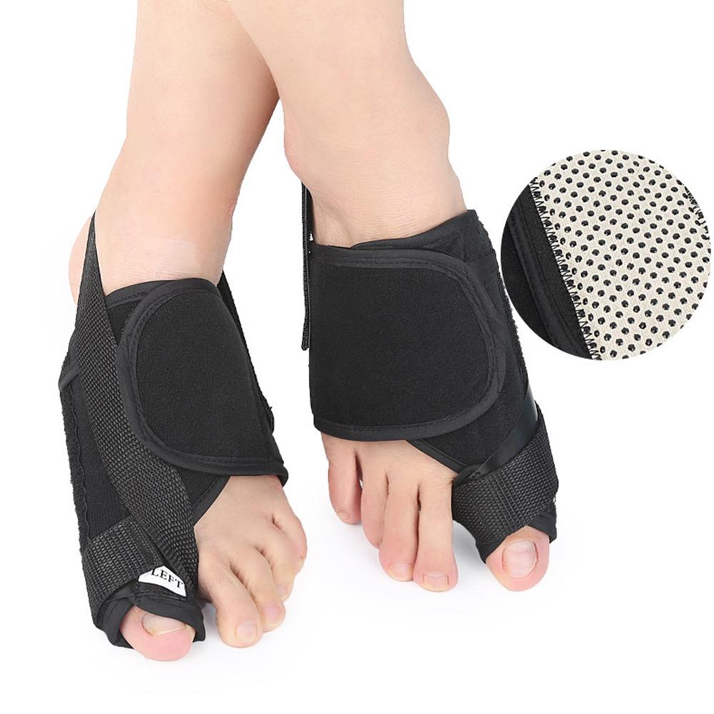 

1 Pair Foot Toe Separator Thumb Valgus Corrector Bunion Adjuster black S (30-36)#1