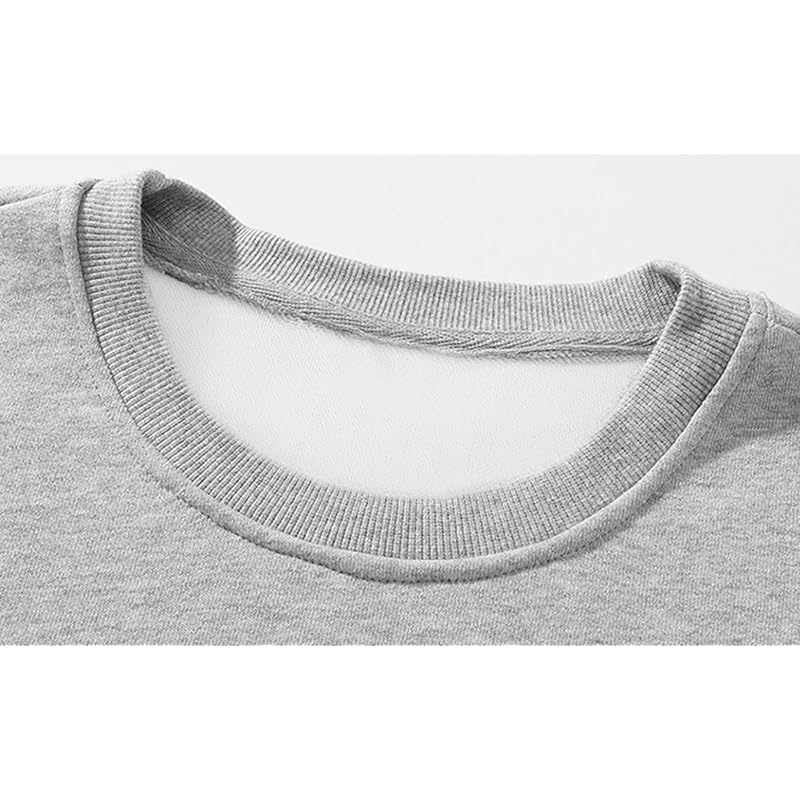 [EASTEMPO] ladies trainer spring long sleeve Relaxing Plain color Fashionable casual cute large size (JP, alphabet, XL, gray)