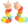 Twistable Wooden Caterpillar: Early Education Toy for Ages 0-3