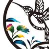 Runde Metall Vogel Wandkunst Dekor, Hängeornament, Kunsthandwerk, Dekoration, Kolibri
