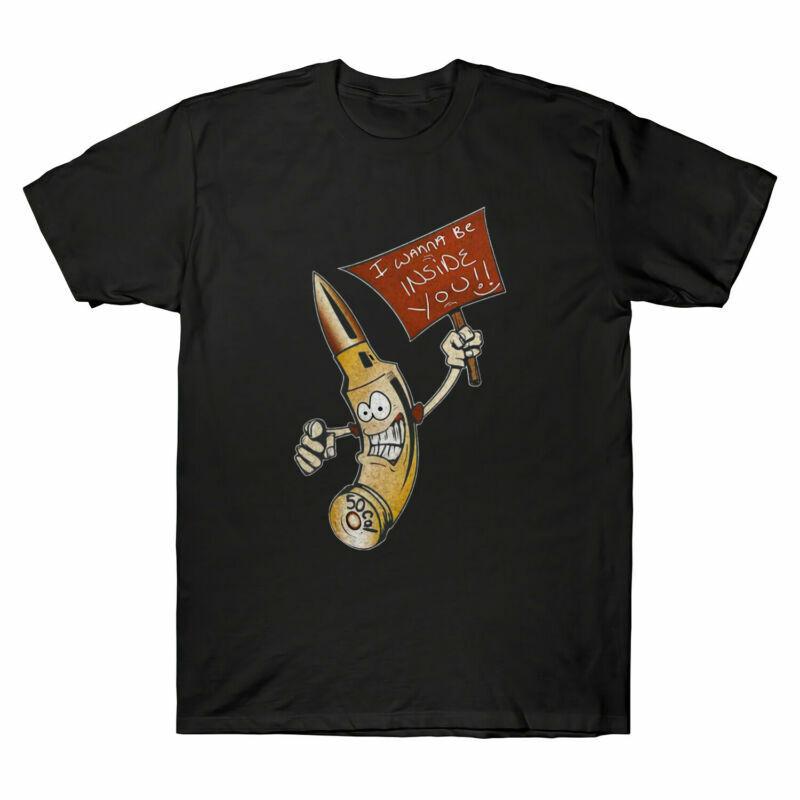 

Bullet I Wanna Be Inside You Funny Vintage Design Men039;s T Shirt Black Cotton Tee Unisex T-Shirt L