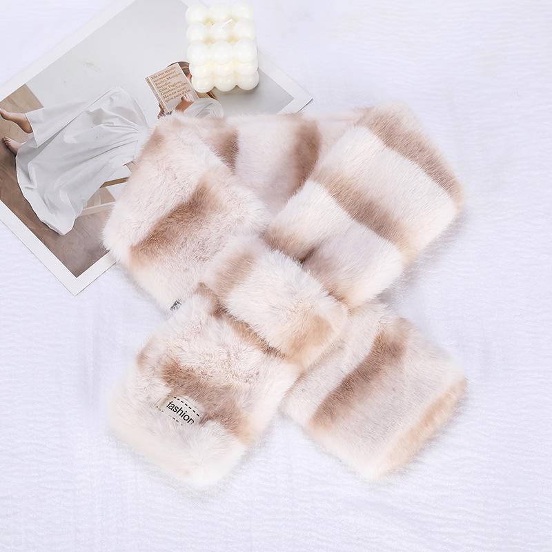 Luxusní plyšová šála v korejském stylu - Hřejivý zimní nákrčník pro ženy