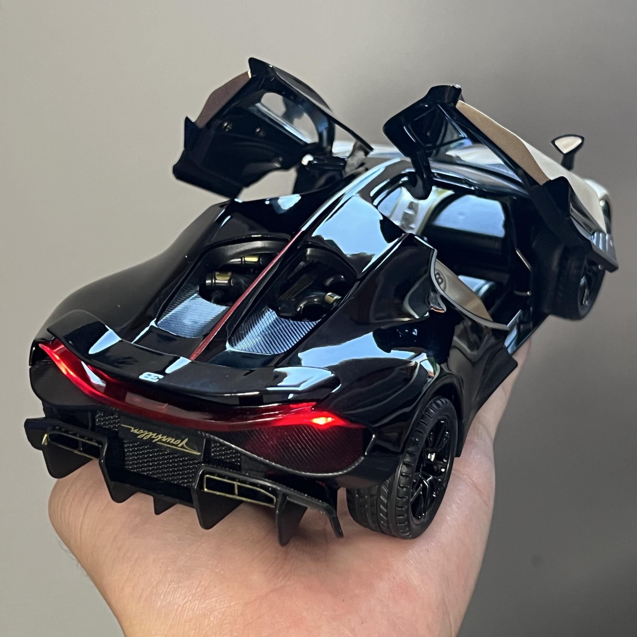 1:24 Tourbillon Supercar Alloy Sports Car Model Diecast & Toy Vehicle Metal Racing Car Model Simulation Sound & Light Kids Gifts oro