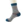 5 Pairs of Men's Autumn and Winter Thick Warm Small Diamond Ethnic Wool Socks