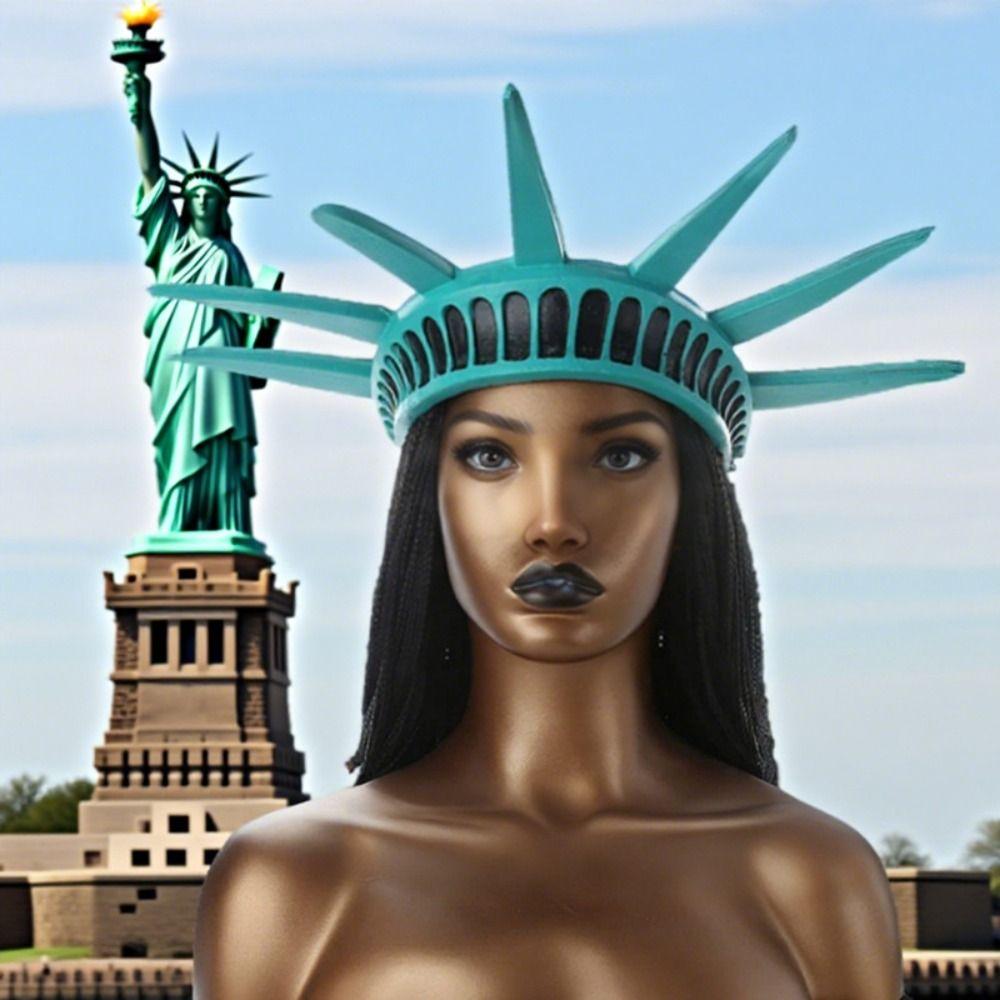 Fascia Luminosa Testa Statua della Libertà Mascherata Feste Cosplay Eventi Accessori Forniture per Feste