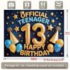 Ein 13. Geburtstag Banner geeignet zur Dekoration von Partys mit dem Thema der Zahl 13 hergestellt aus Polyestermaterial