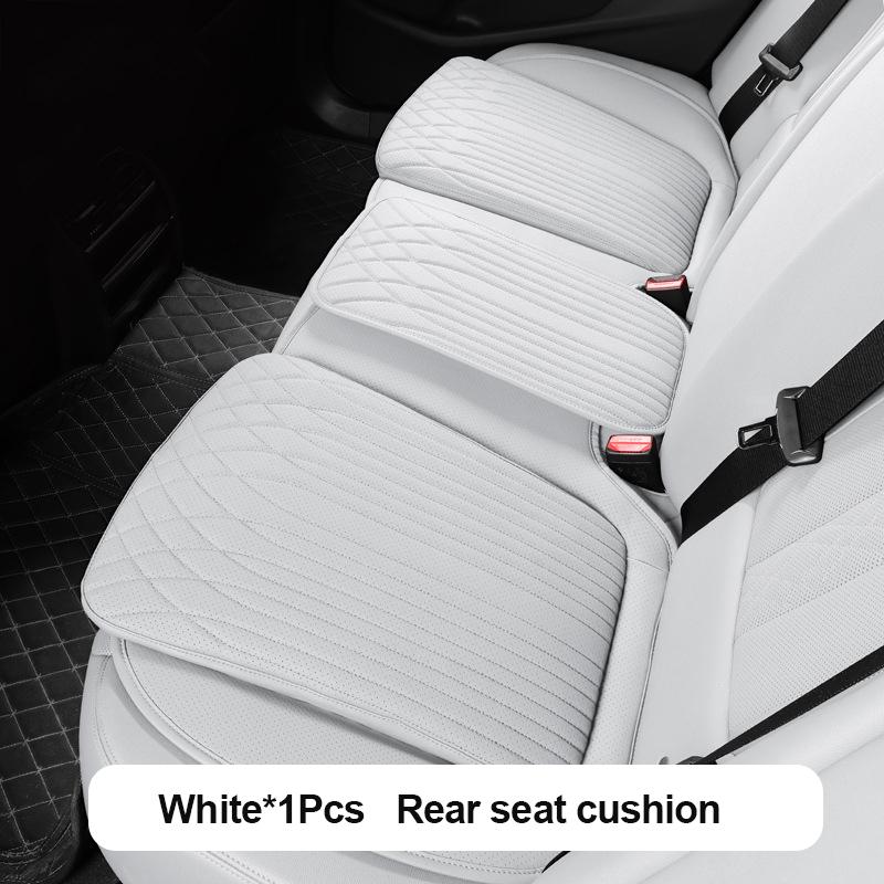For Tesla Car Cushion Nappa Leather Breathable Non-slip Car Seat High Rebound Pad Seat Cushion Four Seasons Universal Auto Seat