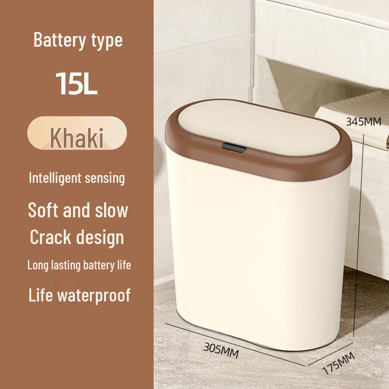 Søppelbøtte med trykknapp-popup-lokk for kjøkken, bad eller restaurant