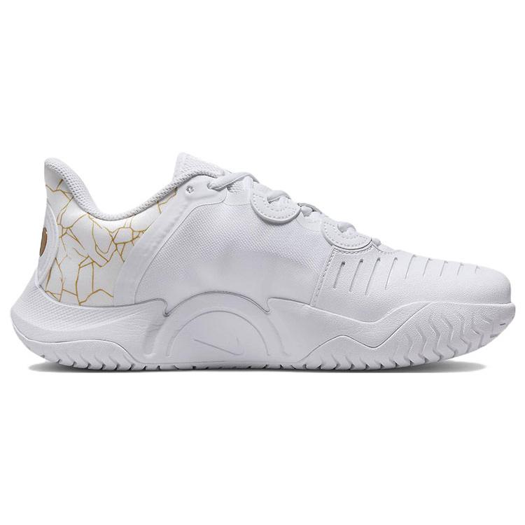 New Nike X Naomi Osaka Court Air Zoom Gp Turbo 'White Metallic Gold' Women's DX0341-100