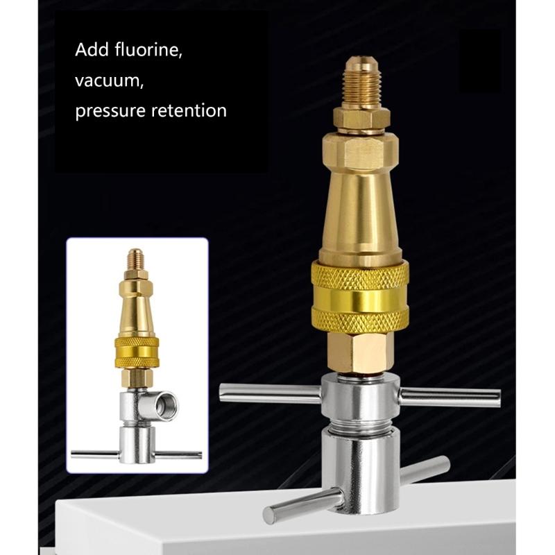 Kühlschrank Kältemittel Nachfülladapter Schnellkupplung Kühlschrank Schnellverbinder für Rohrleitungsreinigung Baggerwerkzeug