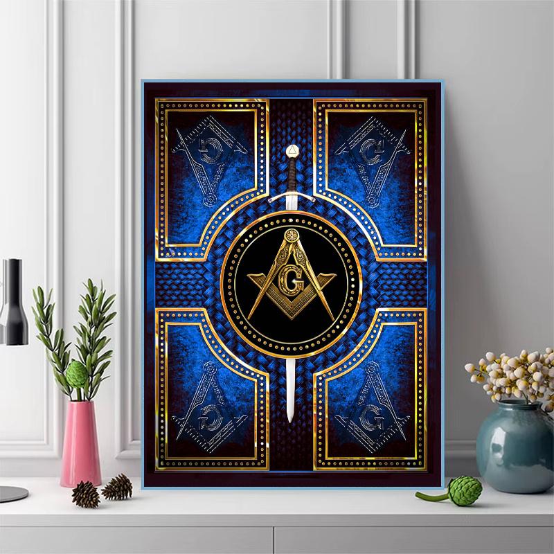 Masonic Freemason 100% Round Full Drill 5D DIY Diamond Painting Embroidery Cross Stitch Rhinestone Décor