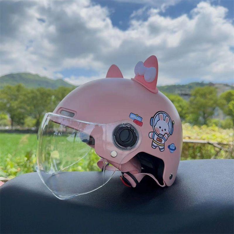 Children's Helmet Electric Car Summer Motorcycle Boy and Girl Half Helmet Electric Car Four Season Universal Safety Helmet