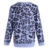 Women's Fashion Leopard Print Round Neck Long Sleeve Loose Sweater Top