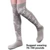 Christmas Festival Patterned Thigh High Socks Womens Winter Fashion Knitted Over Knee Long Stockings Leg Warmers Hosiery