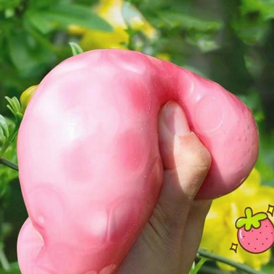 Color Changing Strawberry Squeeze Toy Simulated Fruit Bunny Duck Love Heart Stress Ball