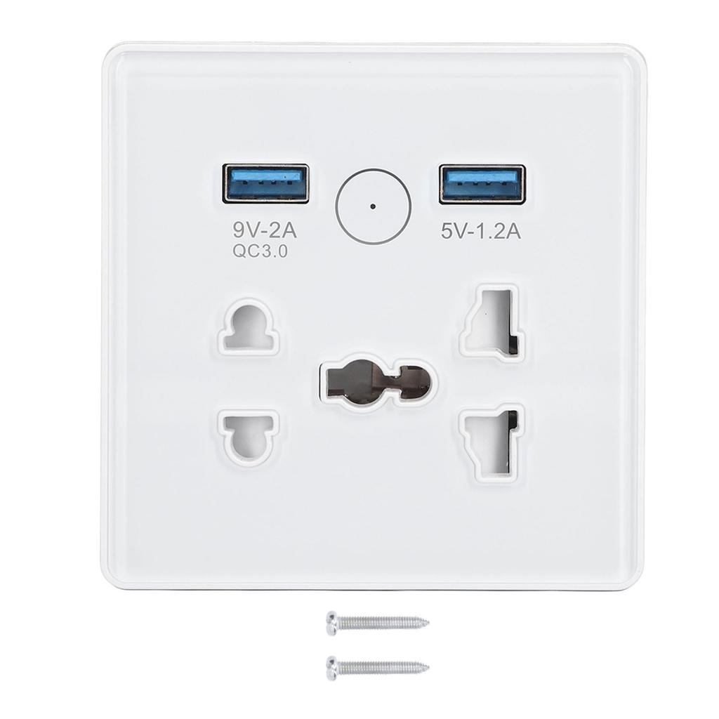 Chytrá nástěnná zásuvka USB Rychlé nabíjení Časování APP Vzdálené Hlasové ovládání Chytrá zásuvka AC100‑240V