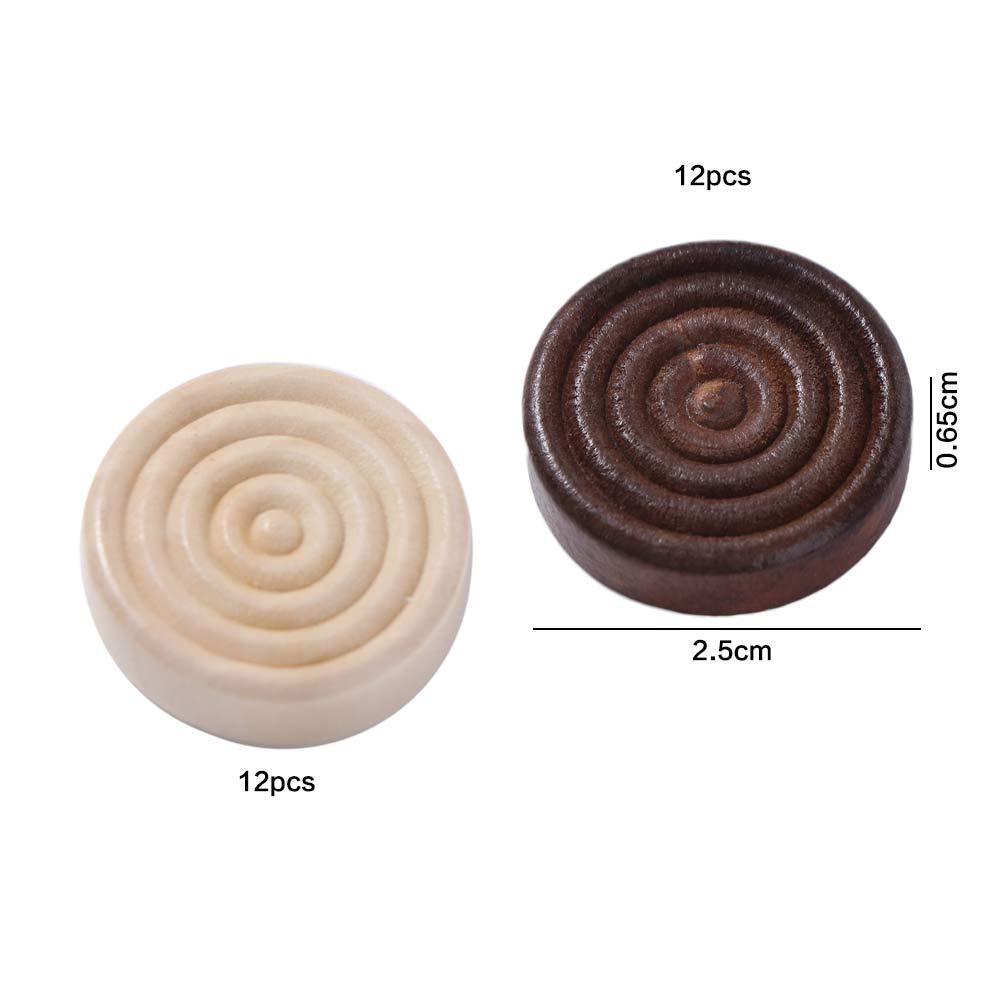 24Pcs/set Standard Chess Game Accessories Delicate Wooden Checker Pieces  International Chess Tables