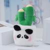 Fashion Plush Keychain Cute Potted Sunflower Kitten Green Bamboo Doll Pendant