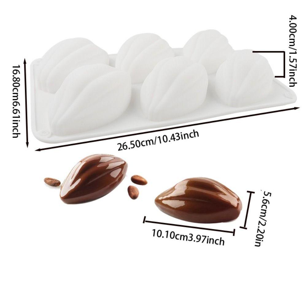 Heat Resistant Cocoa Fruit Silicone Mold 6/8 Cavity Baking Mold Portable Pudding Mold  Chocolate