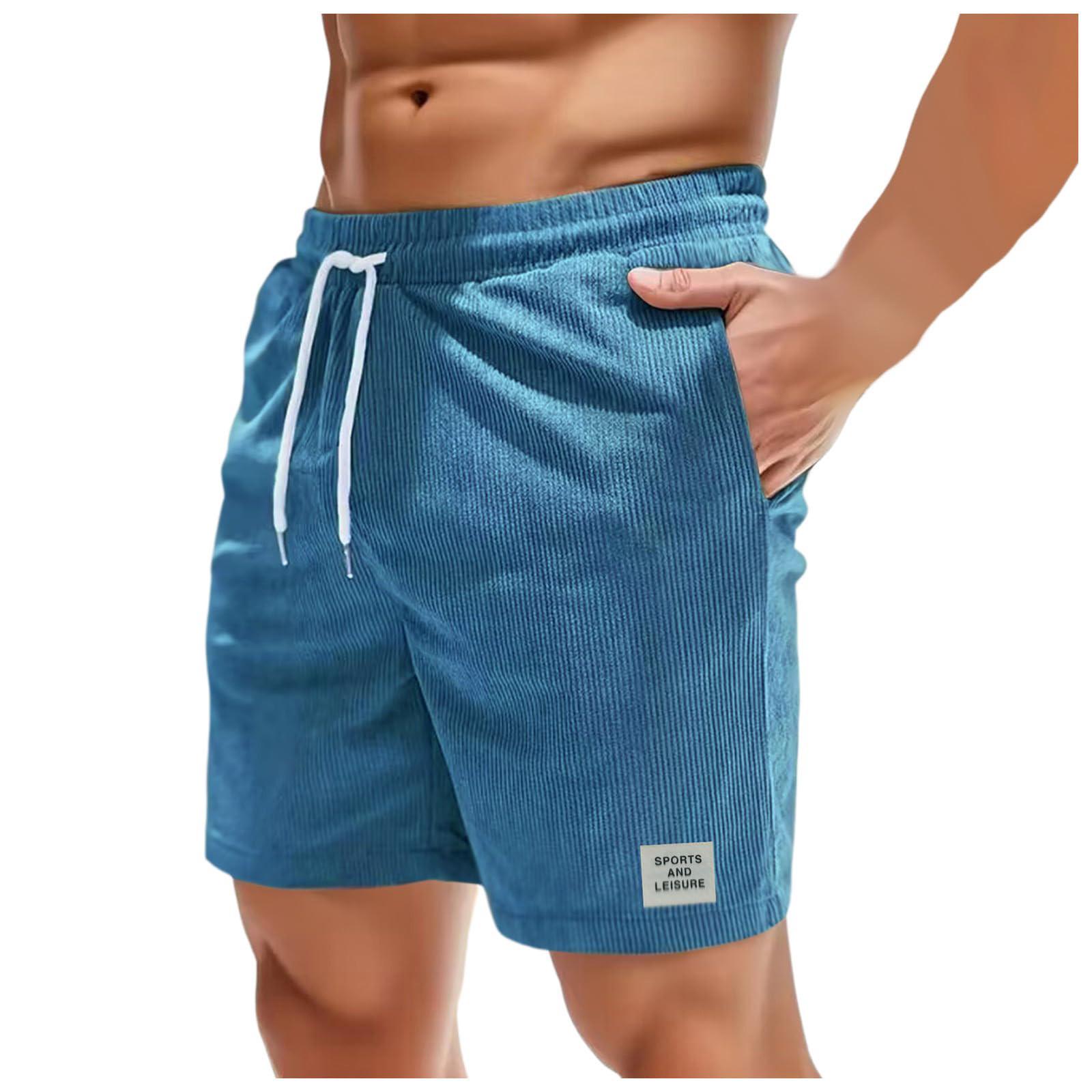 

Мужские шорты Модные повседневные брюки Спортивные шорты для тренировок по бегу M синий