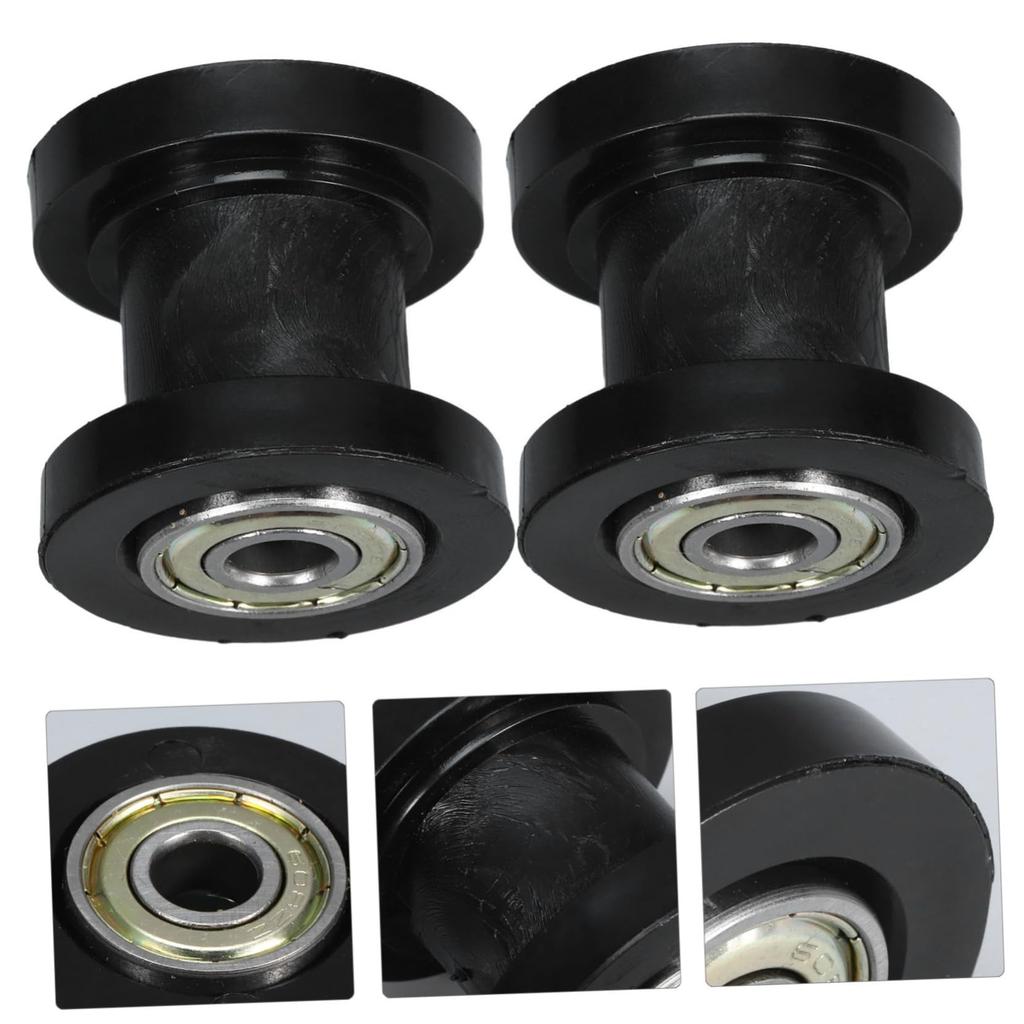 ibasenice 2pcs Chain Tensioner Chain Roller Tensioner Bearing Wheel Guide Roller Chain Slider Guide Roller Wheel Roller Bike Chain