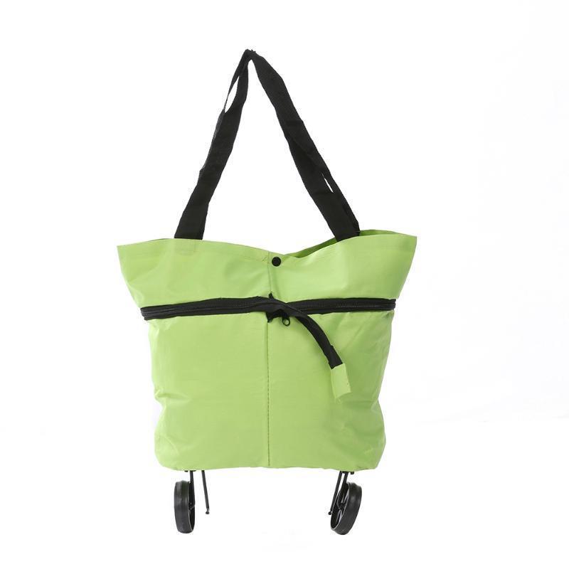 Rollende bagage Lichtgewicht draagbare opvouwbare boodschappentrolley kar handtas wiel