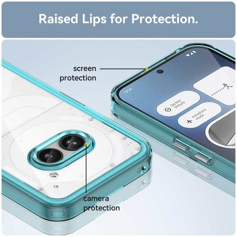 For Nothing Phone (2a) Phone Case WANLONFENG XC Series TPU Acrylic Cover with Tempered Glass (Big Lens Hole)