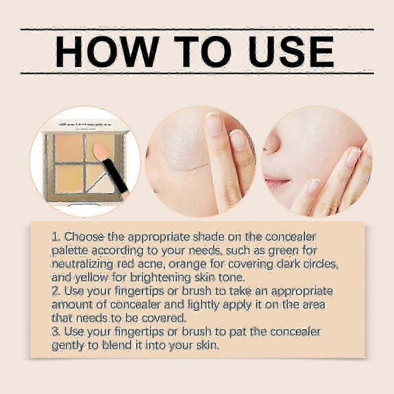 Whitening Concealer Tray Powder Delicate Natural Light Cover Soft Moisturizing Skin Moisturizing Concealer Tray