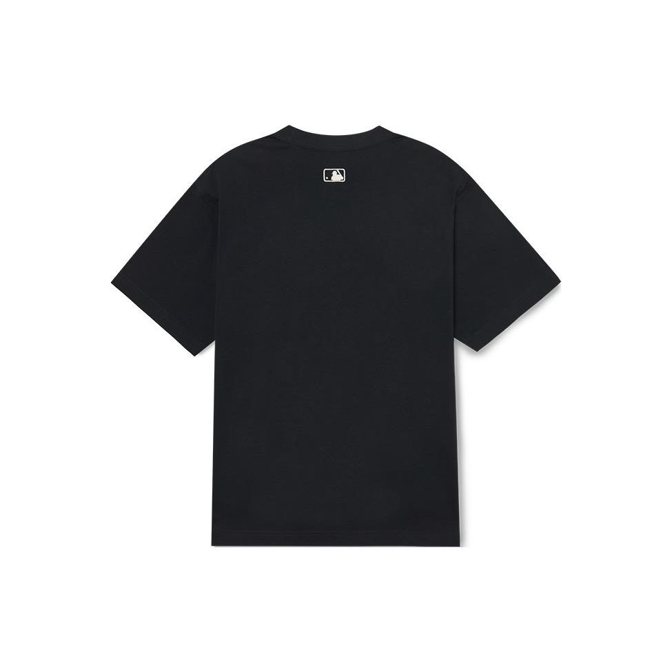 MLB New York Yankees SS23 College Style Letter Print Crew Neck Short Sleeve T-Shirt Unisex Tops Black 3ATSV0633-50BKS