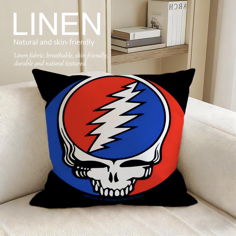 Music Grateful Dead Cushion Cover Pillowcase Set Pcs X X Breathable Washable Sofa Cushion Cover