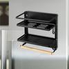 Fridge Storage Rack Cling Film Bag Hanger Multifunction Wall Hanging Condiment Kitchen