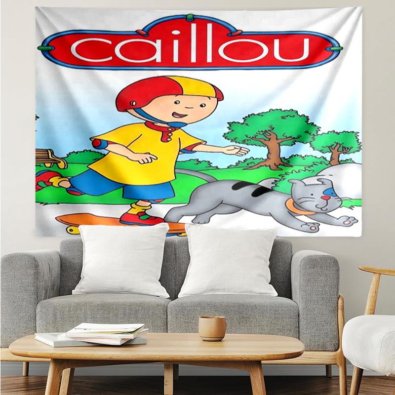 Caillou Tapestry for Bedroom Aesthetic Classroom Tapestries Wall Hanging for Living Room Dorm Office,Ideal Creative Gift
