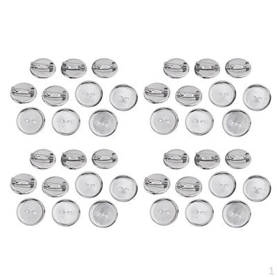 23 Brooch -Back Button Parts Badge Pins 40pcs