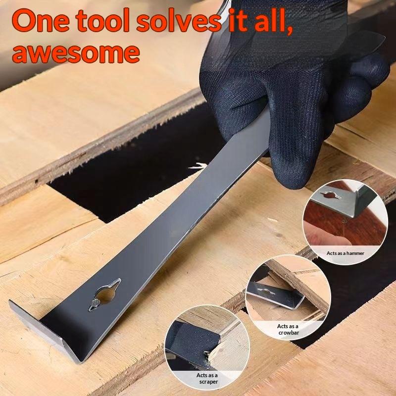 Stainless Steel Pry Bar And Scraper Tool Heavy Duty Multi-Purpose For Demolition Woodworking Painting Prep Diy Hand Tool