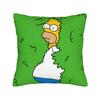 S-Simpsons Homer Donut Pink Sprinkles Pillow Case Retro Trendy Pillow Cover Print Pillowcases For Sofa Couch Bed Living Room
