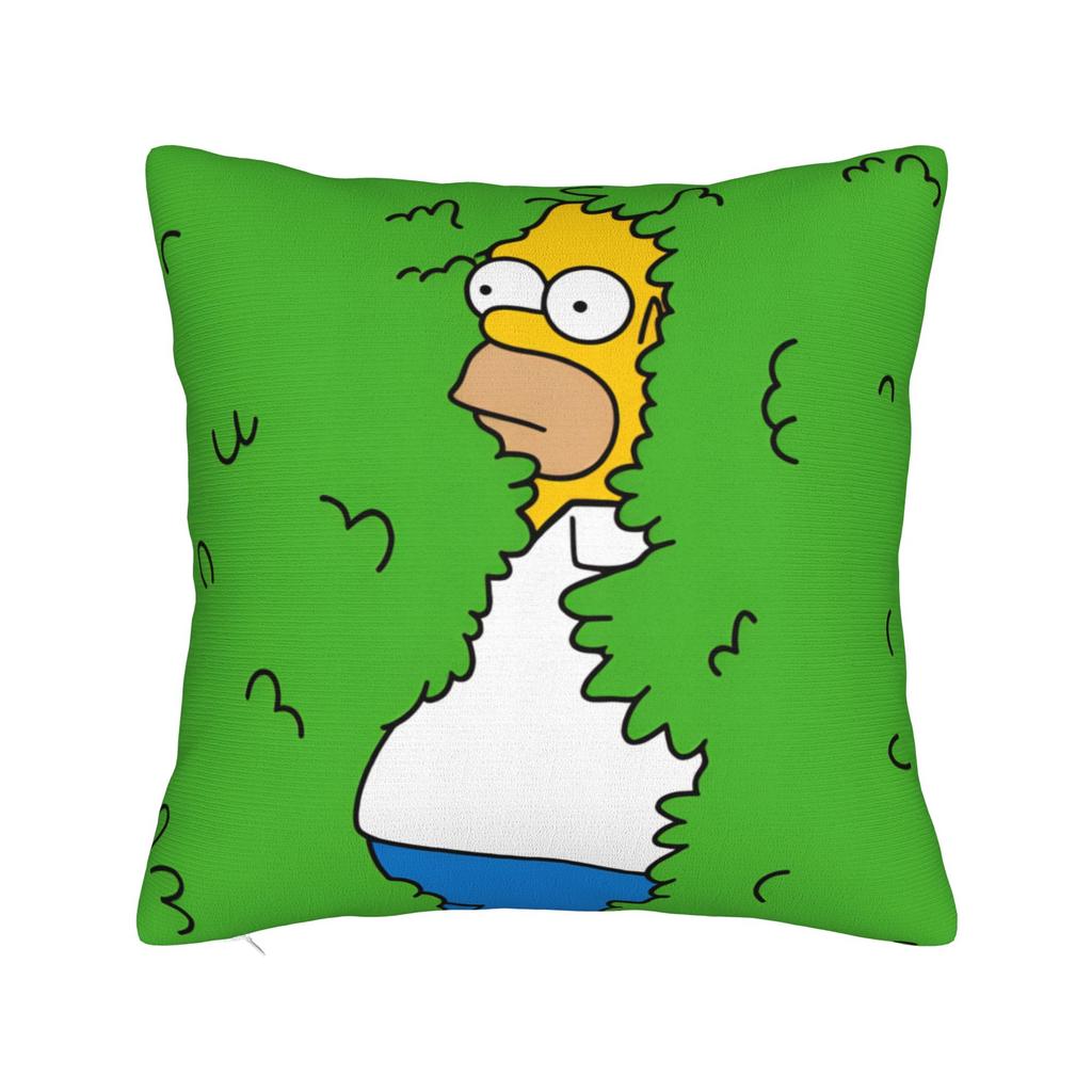 S-Simpsons Homer Donut Pink Sprinkles Pillow Case Retro Trendy Pillow Cover Print Pillowcases For Sofa Couch Bed Living Room