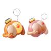 Mini Butt Keychain with Fart Sound Effect LED Light Anxiety Stress Relief Lighted Butt Key Ring Backpack Handbag Hanging Decoration