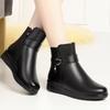 Women's Lightweight Comfortable Thick Soles Winter Warm Cold Padded Snow Boots Non-slip Wear Outdoor Leisure Sports Fur One Leather Shoes