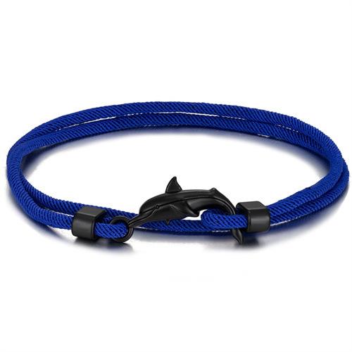 Black Cute Little Dolphin Hand Rope Small Fresh Animal Color Multi-Layer Adjustable Men'S And Women'S Bracelets