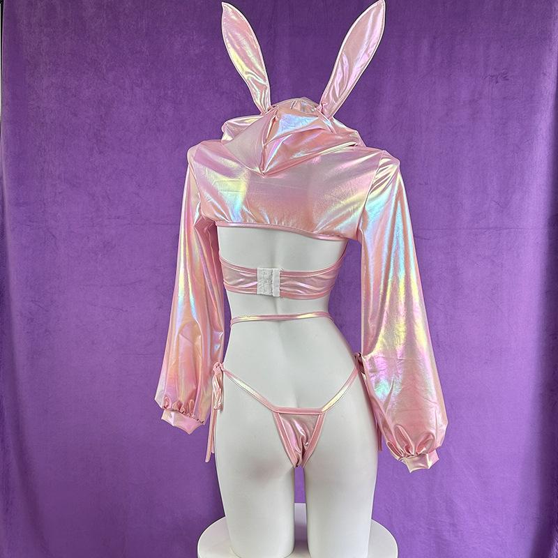 Erotic Anime Laser Bunny Girl Cosplay Japanese Idol Group Machine Rabbit Uniform Outfits Costume Role Play Lingerie Halloween
