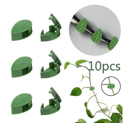 10Pcs Wall Fixer Buckle Leaf Clips Flower Vine Plant Climber Fixed Buckle Self-Adhesive Garden Accessories Plant Clip