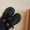 High-value Skirt Black Heightening Platform Shoes Children's Autumn New Versatile Sports Retro German Training Board Shoes