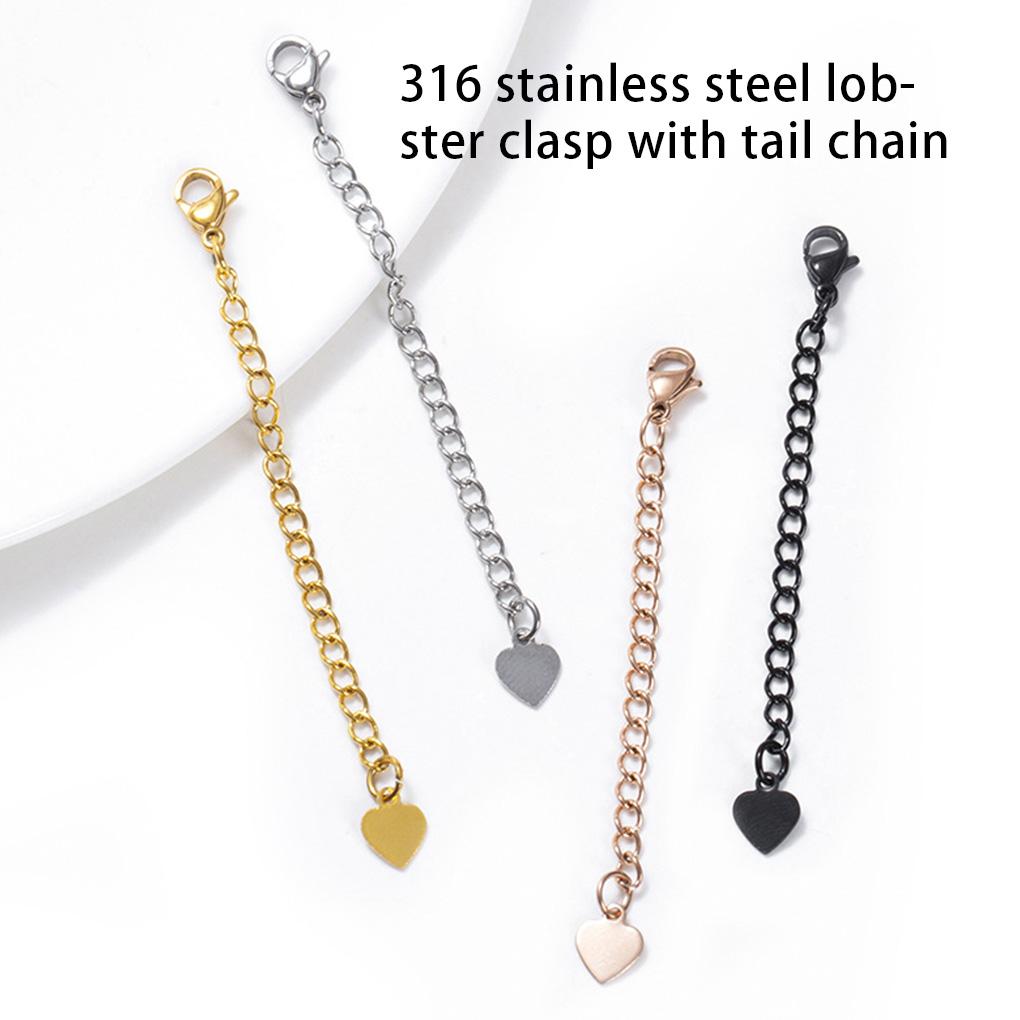 Extension Tail Chain Stainless Steel Necklace Bracelet Body Jewelry Making Clasp Extender Handmade Bag