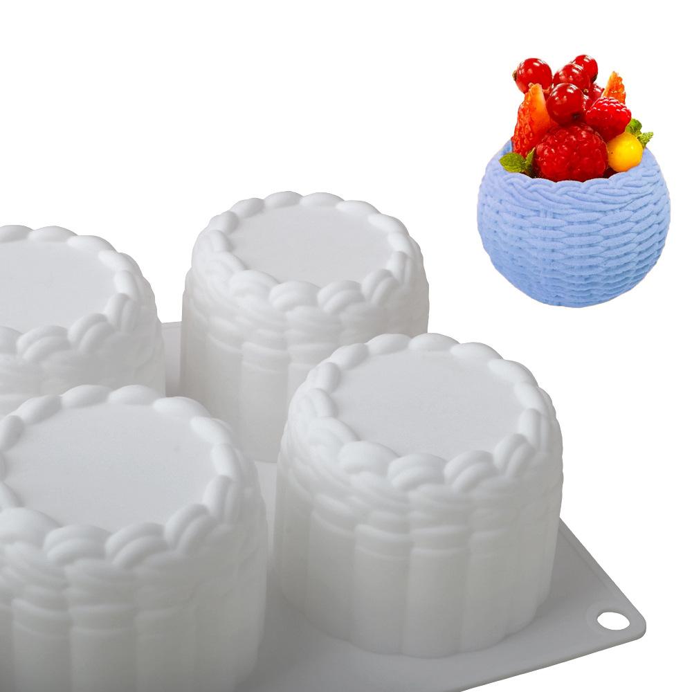 3D Flower Basket Silicone Mold For Chocolate Mousse Cake French Dessert Creative Shape Bakeware Kitchen Pastry Tool Accessories