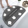 Diatom Mud Bathroom Cartoon Door Mat, Water Absorption and Non-slip Toilet Quick-drying Toilet Semicircular Door Mat Is Simple