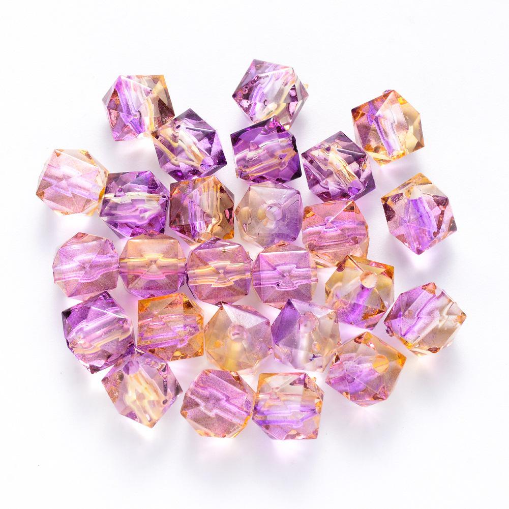 

Multicolor Geometric Acrylic Beads for DIY Jewelry 100 pieces/pack