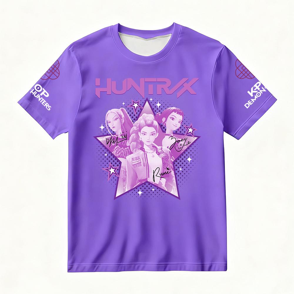 Women's T-shirts Women's KPop Demon Hunters 3D Cute Printed Fashion Casual Daily T-shirts