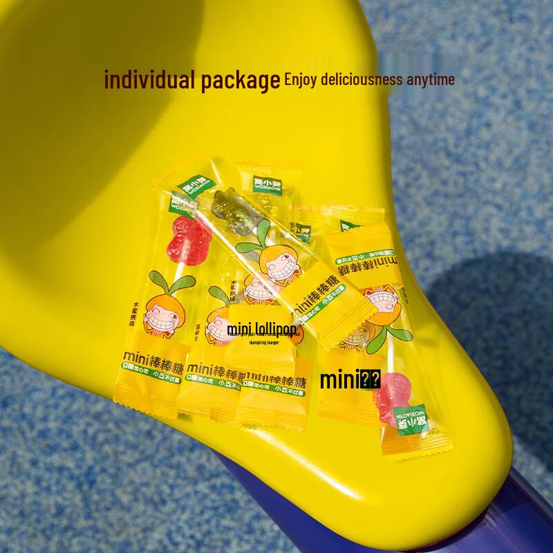 Wo Xiaoya Sugar-Free Mini Lollipops, Mixed Flavors