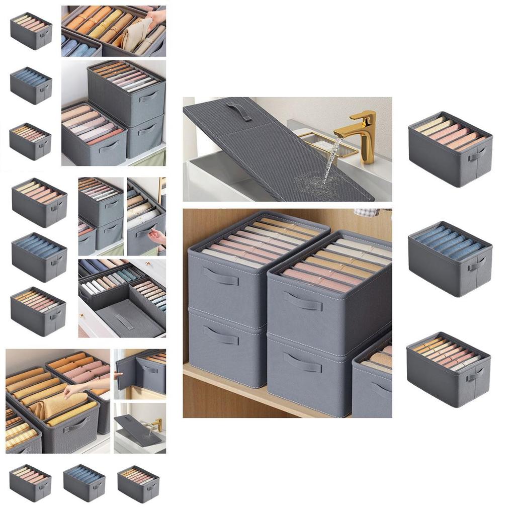 Verdickter Unterteilter Schrankorganizer Grau 6/7/9 Fächer